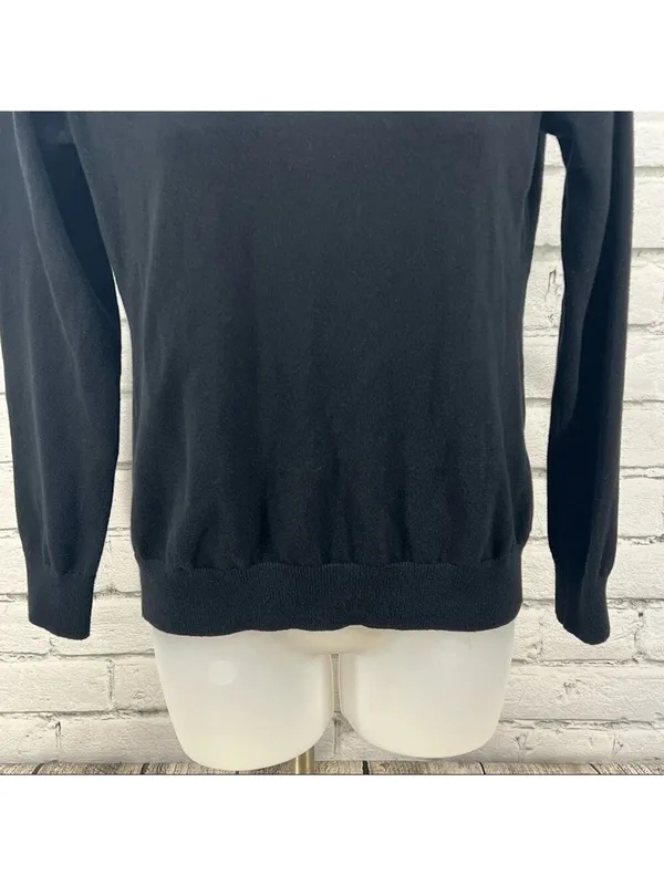 Lauren Ralph Lauren Black Sweater with Buckle Accent Size M - Image 5
