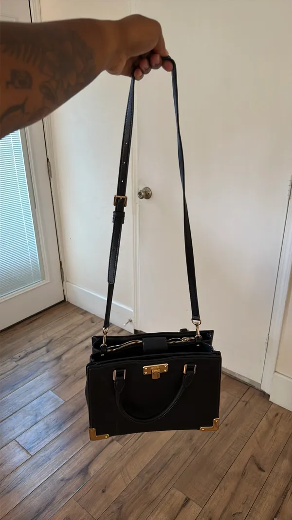 Michael Kors Purse Leather Black Crossbody - Image 6