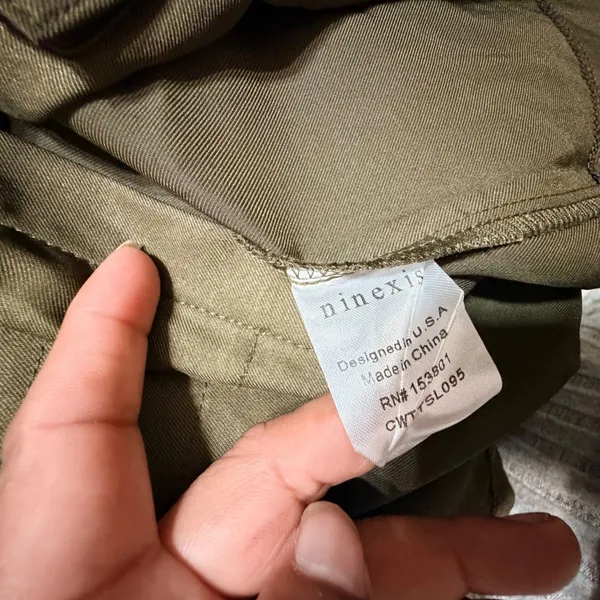 Ninexis Womens Olive Green Utility Vest Sleeveless Button Up Cargo Pocket L NEW - Image 7