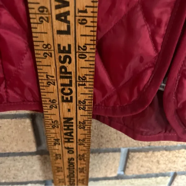 Lands’ End Red Lightweight Quilted Full Zip Jacket Primaloft Packable Size XS - Image 6