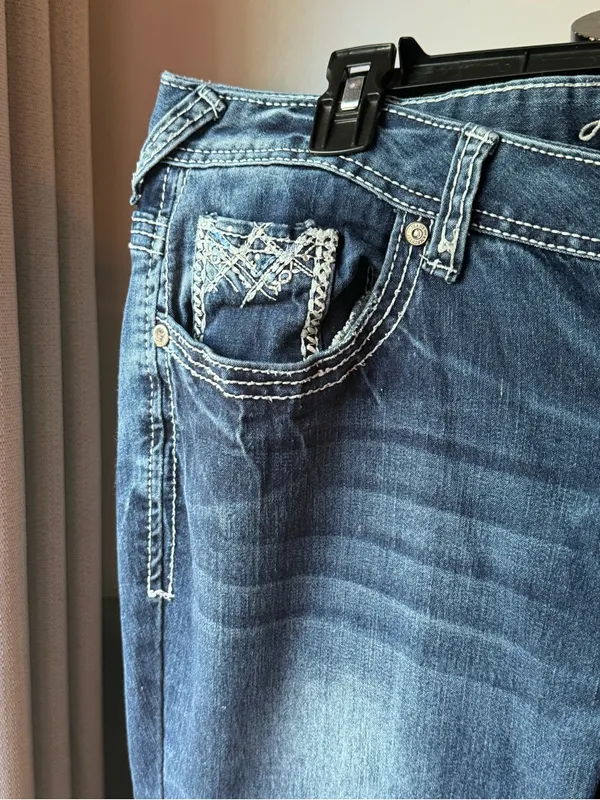 Amethyst embellished bootcut jeans 14 - Image 3
