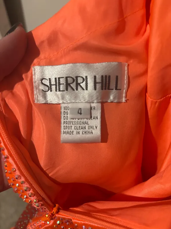 Orange Prom Sherri Hill Dress - Image 4