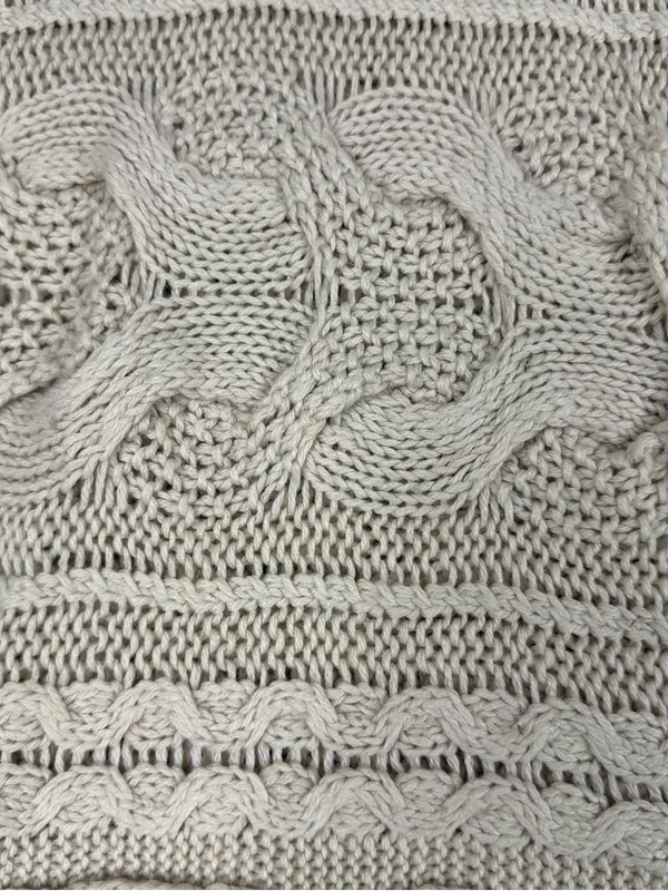 Kimchi Blue Urban Outfitters Sweater XS Cream Cable Knit Wool Blend Oversized - Image 3