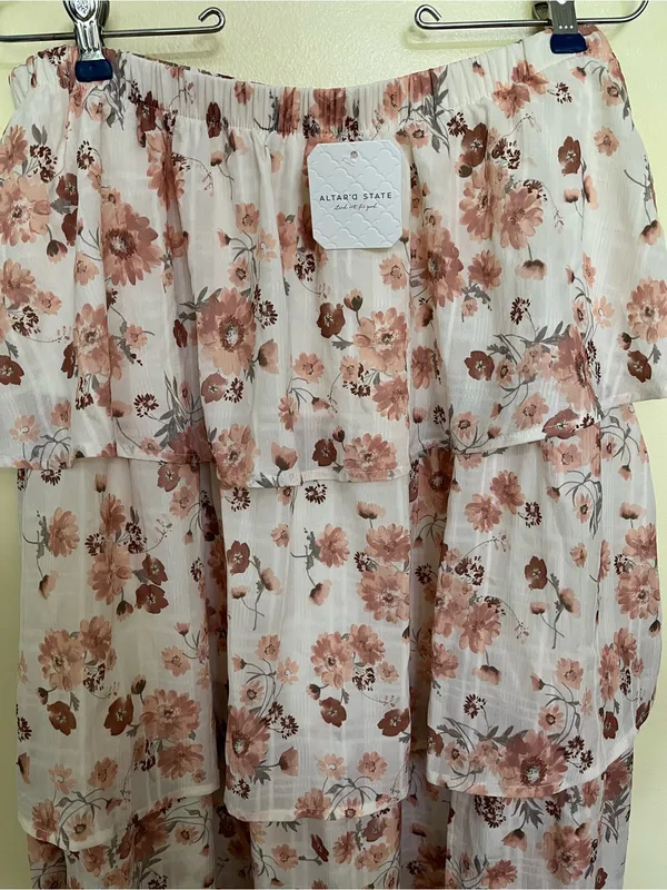 NEW Altar’d State Floral Evara Tiered Midi Skirt Size Large NWT - Image 4