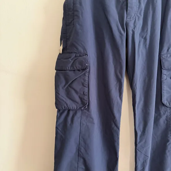 Y2K Vintage Burton Navy Blue Cargo Snowboard Pants Small Infinite Carve - Image 4