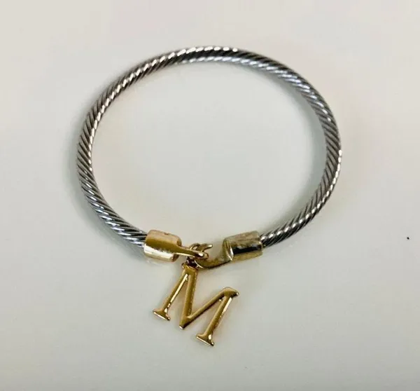 Modern Expressions “M” Initial Rope Bracelet Silver - Image 6