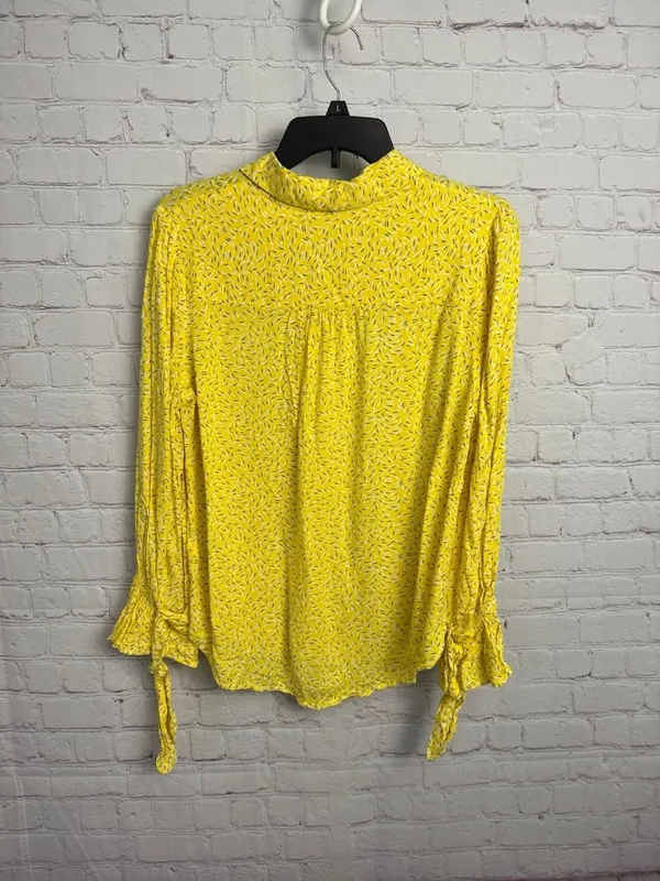 Maeve Anthropologie Blithe Button-Down Top size 12 Bow Detail Sleeve peasant - Image 8