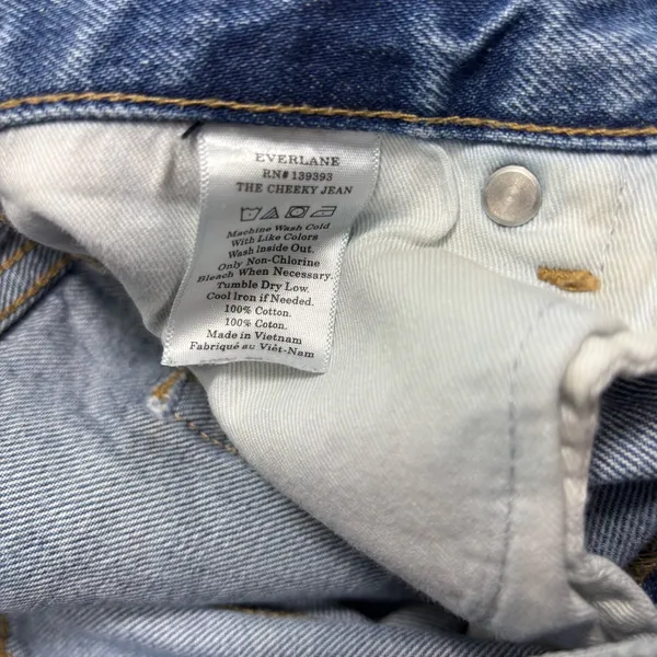 Everlane Women's Straight Leg Blue Jeans size 27‎ crop - Image 6