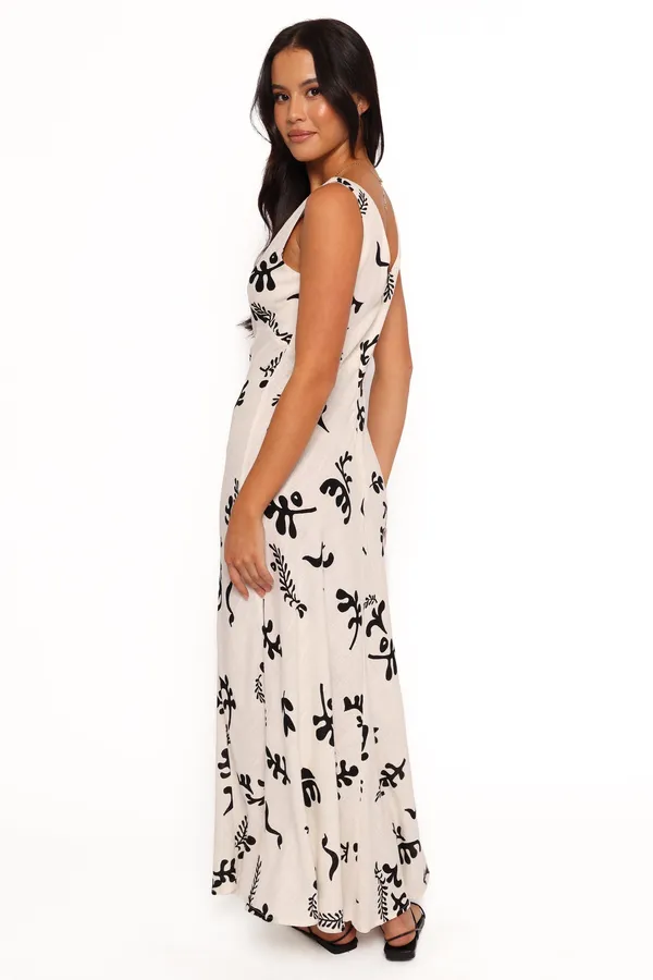Paper Crane Tulsi Midi Dress - Off White Print - Image 5