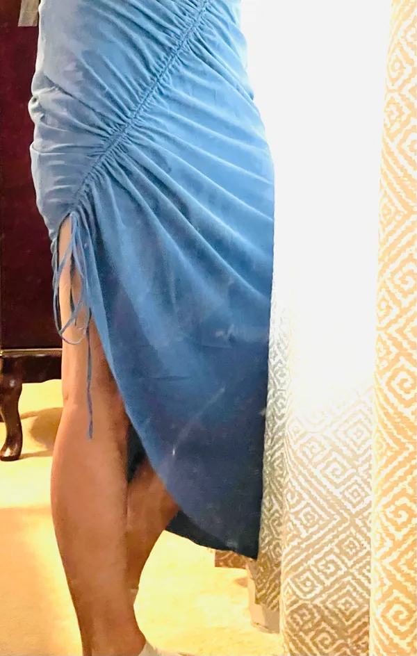 Abercrombie Backless Asymmetrical Ruched Midi - Image 7