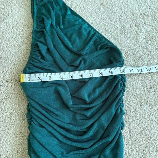 Lioness princess Polly green asymmetrical one shoulder mini ruched dress Xxs - Image 12