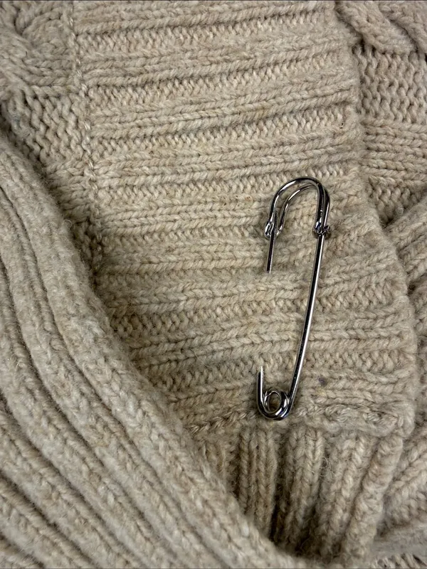 GAP Cream Cable-Knit Fold Collar Cardigan - Image 3