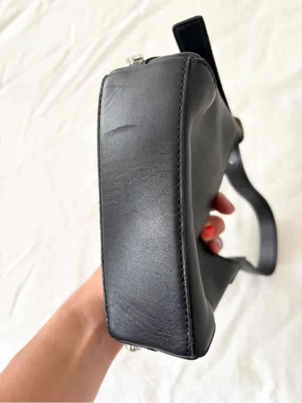 Madewell Black Mini Shoulder Bag with Crystal Studs - Image 3