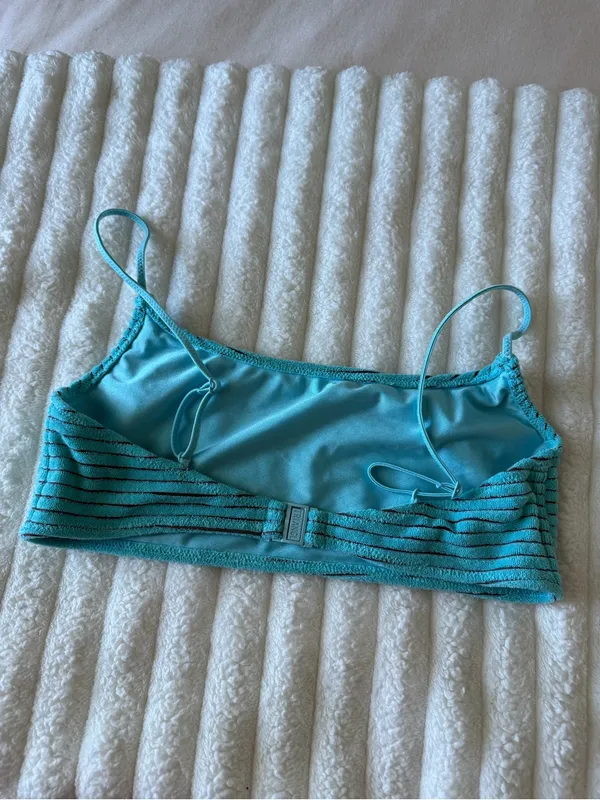 triangl swimwear Blue Striped Bikini Top - Image 3