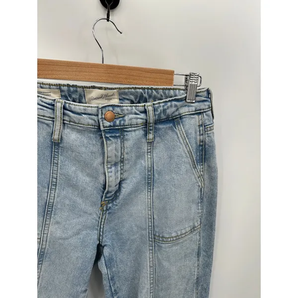 Universal Thread Jeans Womens 4/27 Light Wash High Rise Slim Straight Blue Denim - Image 4