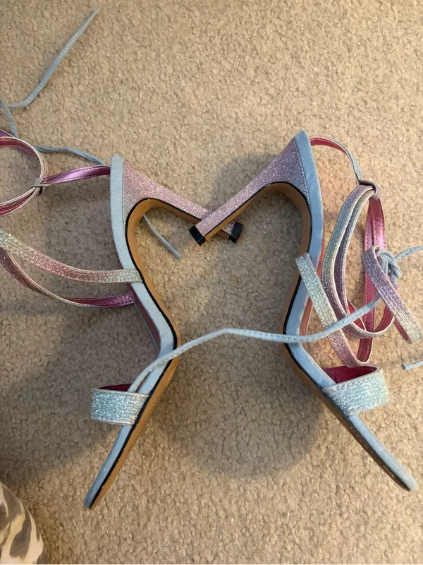 Colorful Heels Purple Size 7 - Image 2