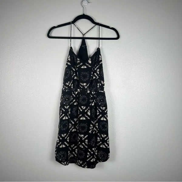 Madewell Starview Batik Grid Silk Dress Sz 2‎ - Image 3