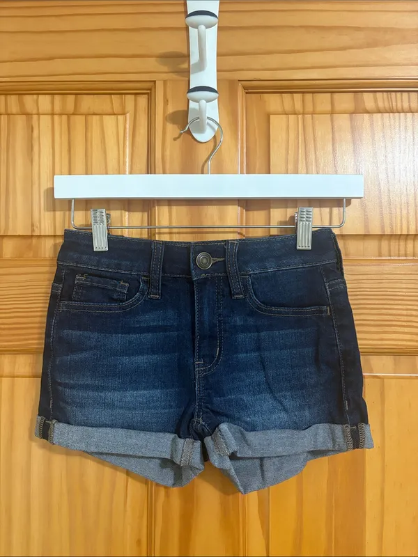 SO Favorite Low-Rise Shortie Jean Dark Wash Denim Shorts Size 0 - Image 2