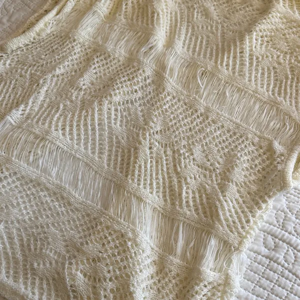 Route 66 Cream Open-Knit Cardigan - Image 4