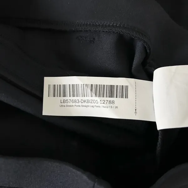 NEW Quince Ultra-Stretch Ponte Straight Leg Pants Rayon Nylon Navy Size Small - Image 8