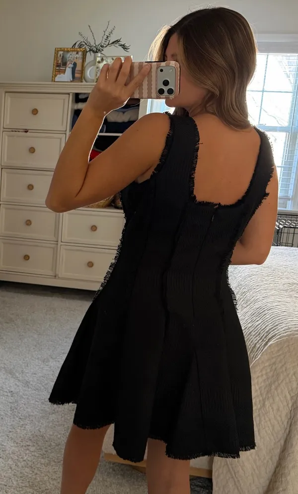 Antonio Melani Black tweed Mini Dress - Image 4