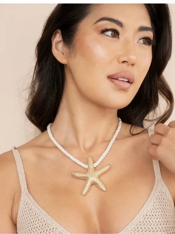 Ettika silk chord gold starfish necklace brand new - Image 2