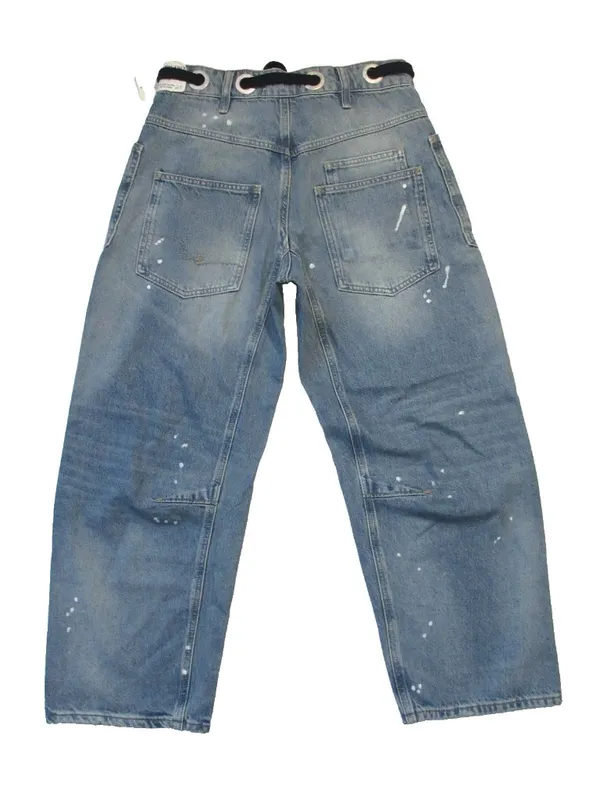 NWT We The Free People Moxie in Timeless Blue Distressed Barrel Jeans 25 - Image 9