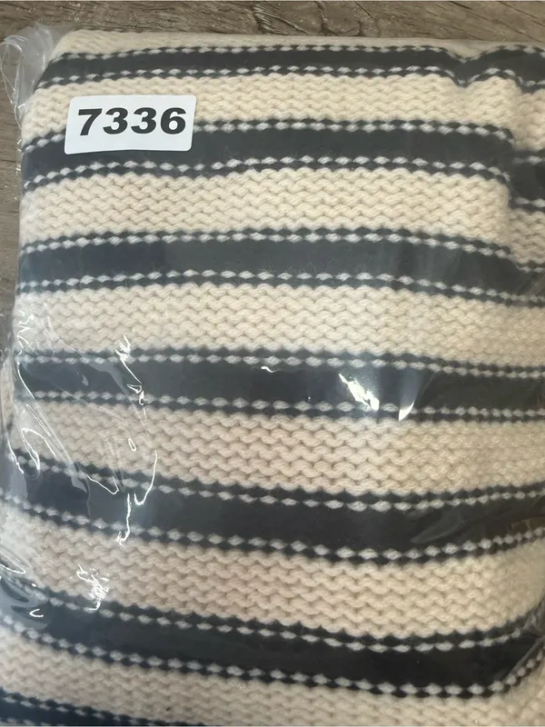 J.Crew Striped Mockneck Sweater Size XS Jewel Rhinestone Twee Glam Preppy Heavy - Image 7