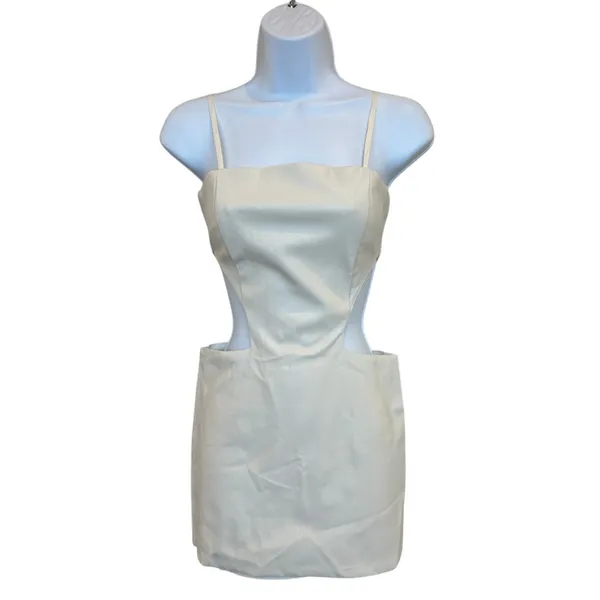 Superdown Faux Leather Mini Dress XS Cutout Going Out Bodycon Revolve $84 NEW - Image 4