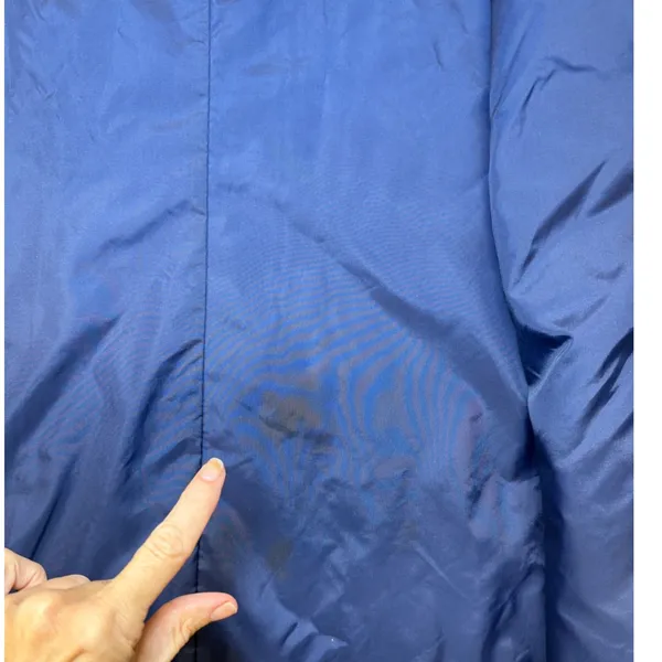 Helly Hansen Womens Navy Blue Polka Dot Hooded‎ Rain Jacket Coat Sz Medium - Image 13