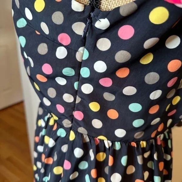 retro like Forever 21 polka dot mini dress size large - Image 5