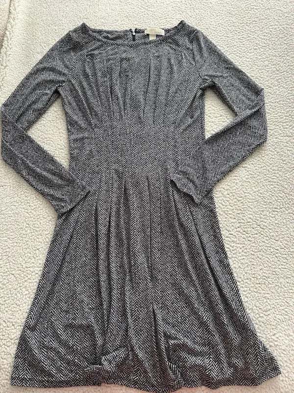 MICHAEL Michael Kors Herringbone-Print Matte-Jersey Dress, Women's Size S - Image 4