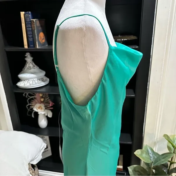 Forever 21 Green Satin Cowl‑Neck Dress – Size Medium – NWT - Image 3