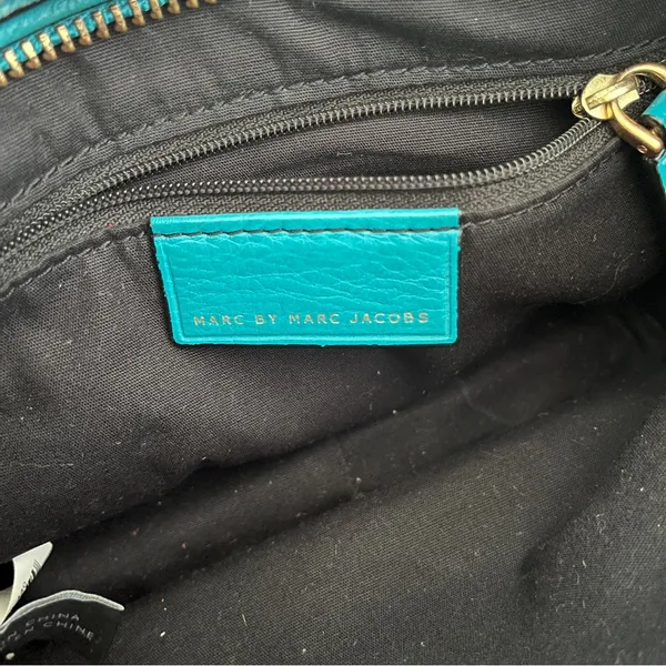 Marc by Marc Jacobs Turquoise Leather ‘Sally’ Crossbody Bag - Image 9