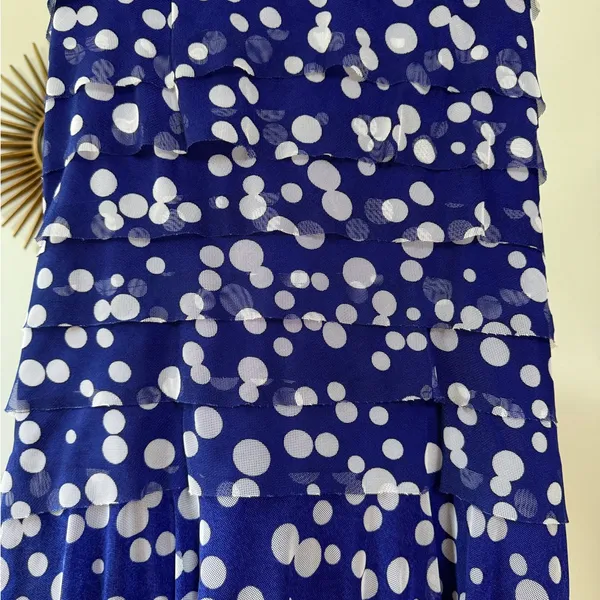 I Le New York - Blue Polka Dot Midi Dress - Image 3