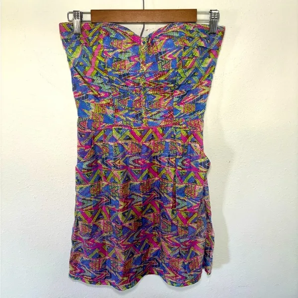 Charlie Jade‎ Anthropologie Small Ginger Dress Multicolored Silk Blend Pockets - Image 2