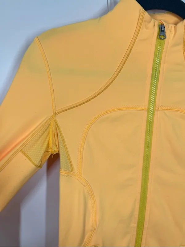Lululemon Y2K size 4 define jacket mango yellow orange color trendy‎ spring cute - Image 5