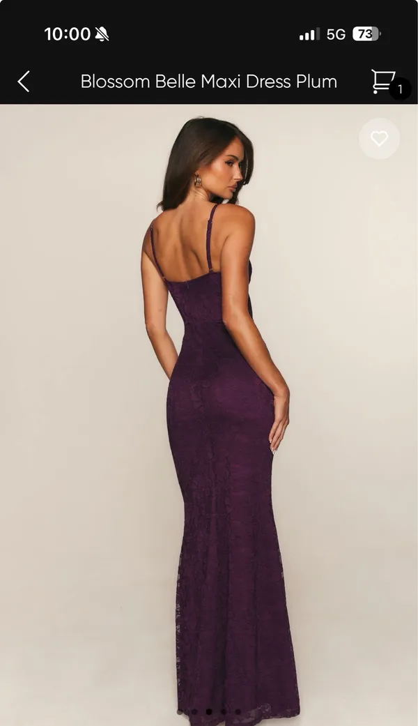 White Fox Boutique Dress Maxi Plum - Image 2