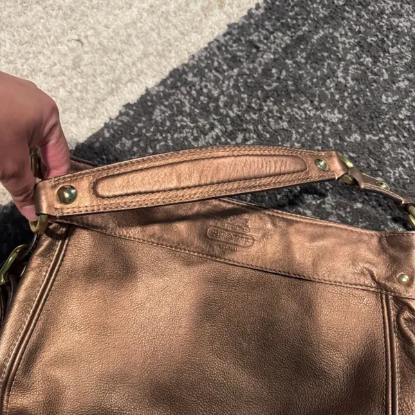 Coach Metallic Brown Shoulder Bag - Image 6