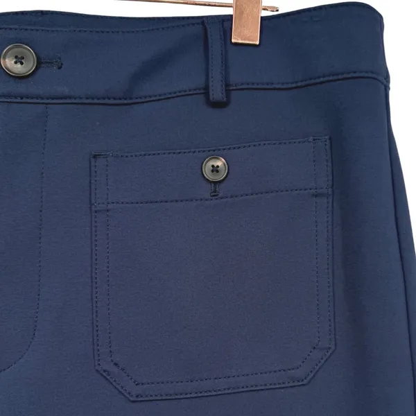 LOFT Womens Palmer Wide Leg Trouser Pants Navy Ponte Size 14 Nautical Preppy - Image 8