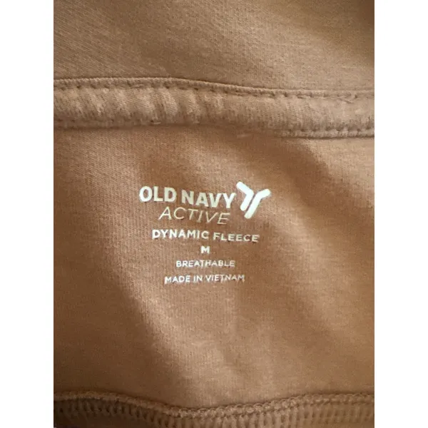 Old Navy Active Dynamic Fleece Quarter Zip Sweatshirt Mauve Brown Women's Medium - Image 9