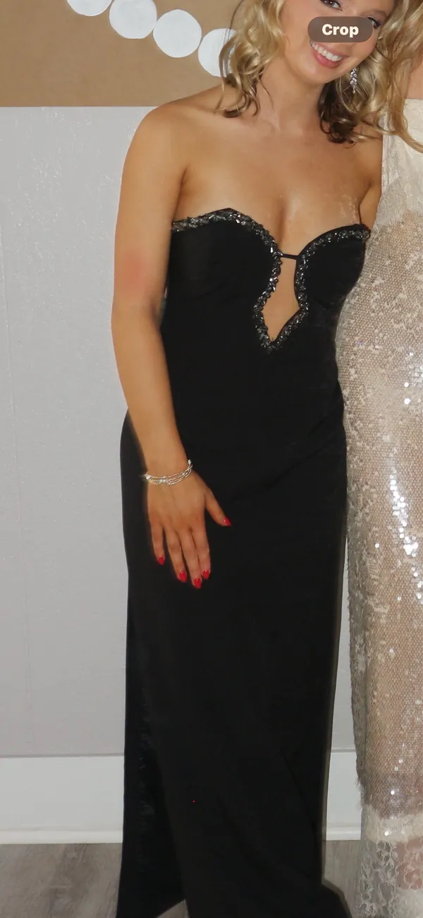 Anthropologie Bardot Eleni Diamanté Strapless Dress - Image 4