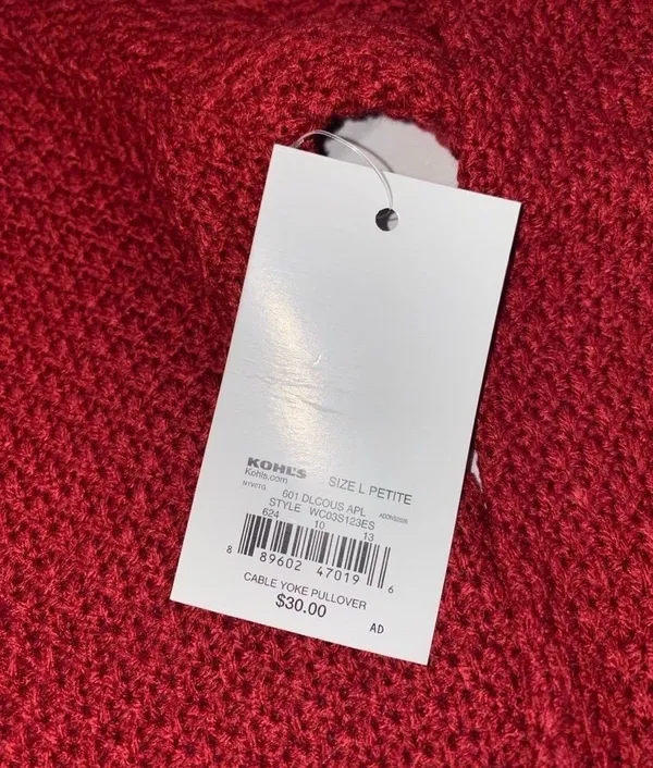 NEW Sweater Red Size L - Image 4