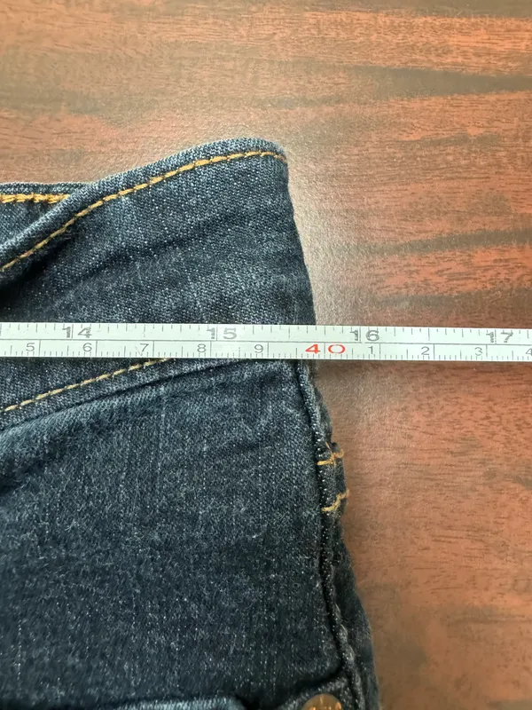 Levi's Signature At Waist Bootcut Dark Wash Denim Jeans Size 10 Short - Image 6