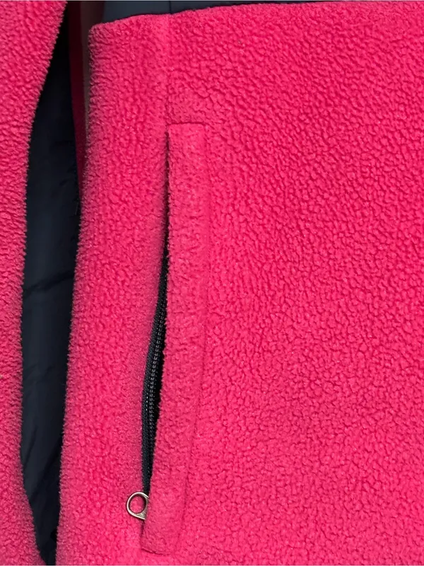 The North Face Women’s Pink and Gray Colorblock Fleece Jacket - Image 3