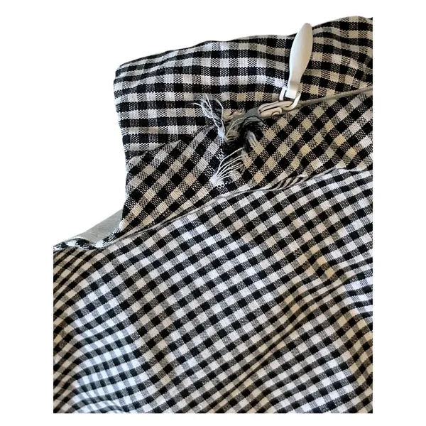 Romeo + Juliet Couture Gingham Ruffle Strap Dress Black White‎ Sleeveless Mini Summer Casual - Image 5