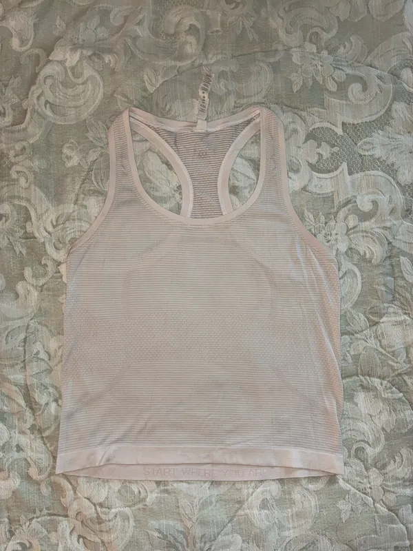 Lululemon Tech White Tank Top Swiftly Racerback - Image 5