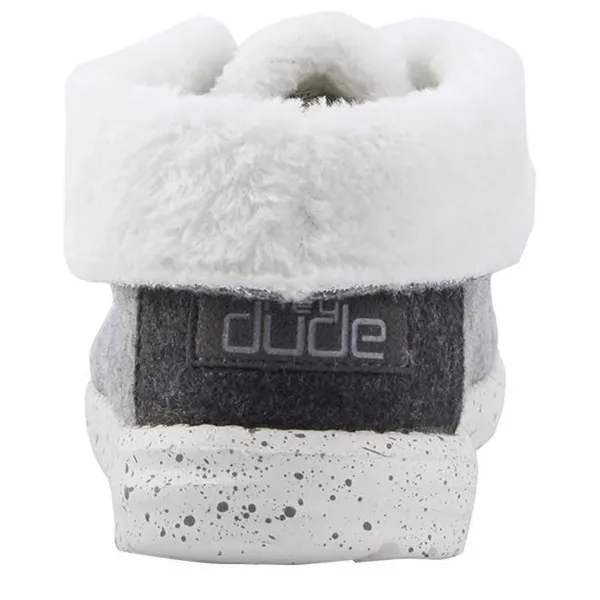 Hey Dude Britt Womens Faux Fur Lined Slip On Shoes Gray Cozy Casual‎ - Size 8 - Image 4