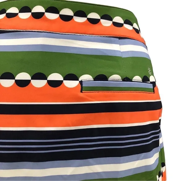 Izod Fun Striped/Circle Print Stretch Golf Tennis‎ Skirt Skort Size 10 C33 - Image 5