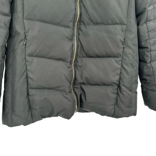 Calvin Klein size Large black hooded puffer coat jacket duck down & feather fill - Image 4